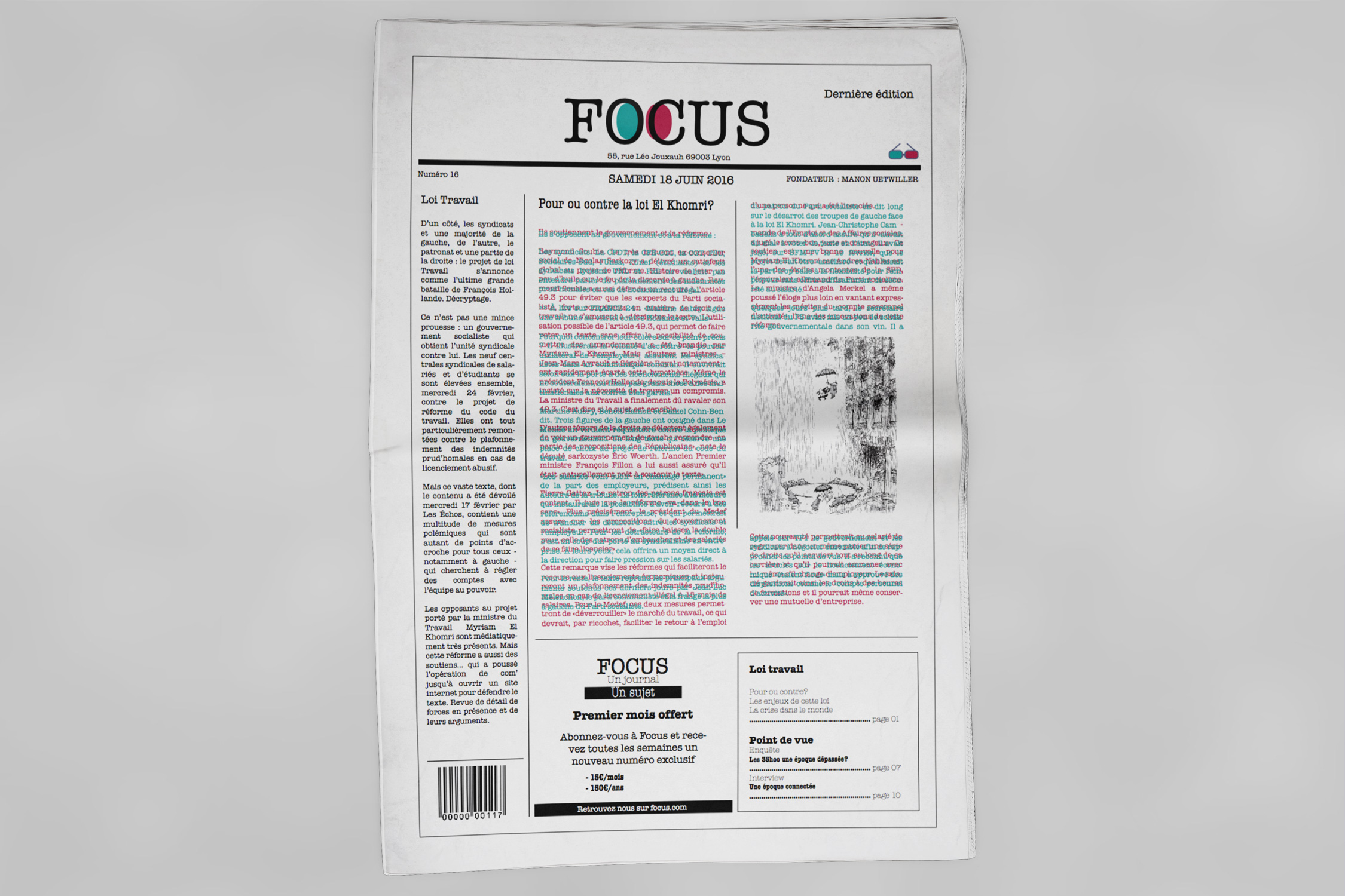 Focus - sensibiliser le lecteur aux différents points de vue possible autour d'une même actualité.