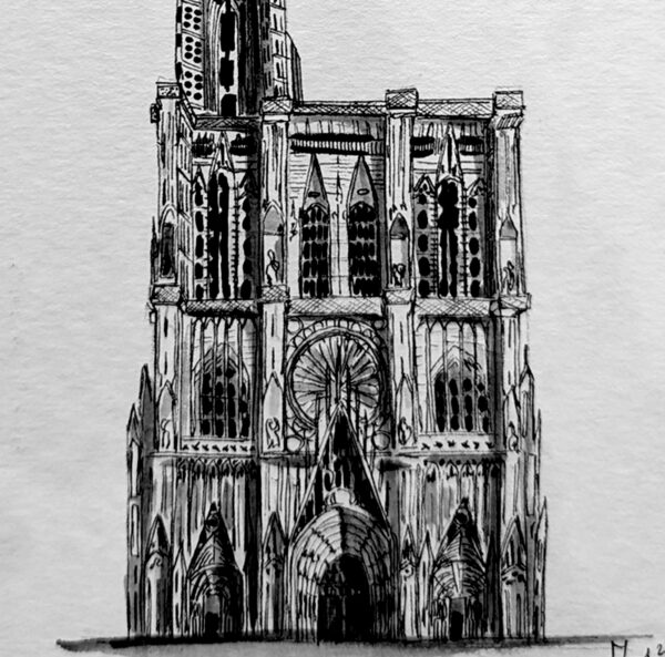 Cathédrale Strasbourg - 20x20 cm – Image 3